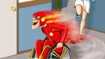 Flash ternyata takut jarum suntik. Foto: Instagram @_lesya_guseva_ via Brightside