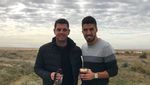 Lihat Momen Pemain Top Uruguay, Suarez Saat Minum Bareng Messi
