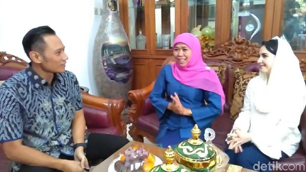 AHY ditemui Khofifah dan Arumi Bashcin/