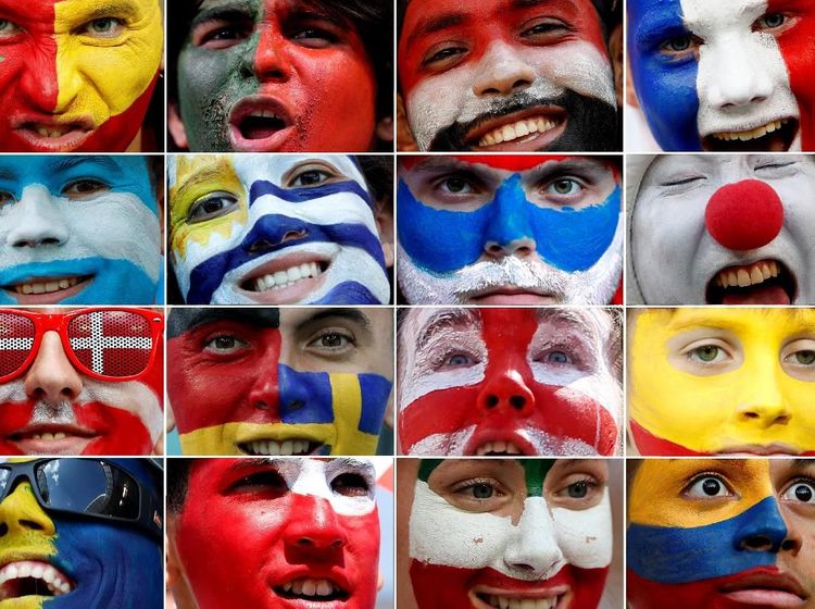 Nyentrik Banget, Potret Face Paint Suporter di Piala Dunia 2018 (1)