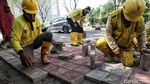 Perbaikan Trotoar Jelang Asian Games 2018