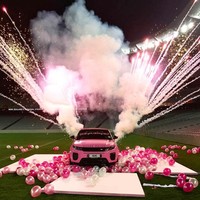 Pelatih fitnes yang memiliki 760 ribu lebih pengikut di Instagram ini mengundang teman dan keluarganya ke Eden Park, stadion olahraga terbesar di Selandia Baru, yang terletak di Auckland untuk menyaksikan momen lamarannya. Foto: Instagram