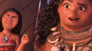Ini tampilan Moana dan Maui yang saling bertukar wajah. Foto: internet