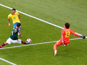 Brasil Berimbang Tanpa Gol dengan Meksiko di Babak Pertama