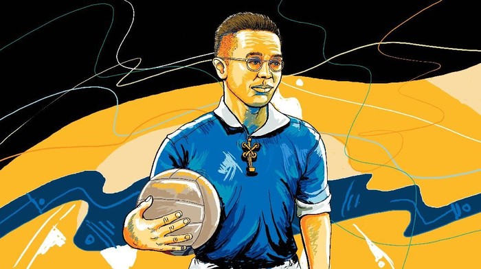 ilustrasi Tim Hindia Belanda di Piala Dunia 1938 dan kapten Achmad Nawir
