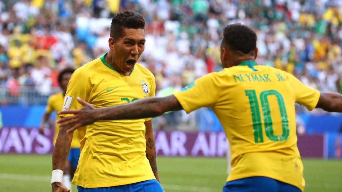 Neymar dan Firmino Antarkan Brasil ke Perempatfinal. (Foto: Michael Dalder /Reuters)
