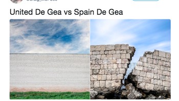 Garang di mistar gawang Manchester United, De Gea payah saat membela timnas Spanyol. Foto: istimewa