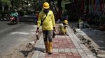 Perbaikan Trotoar Jelang Asian Games 2018
