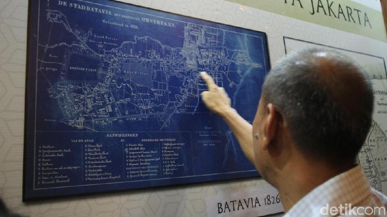 Ilustrasi peta Batavia tahun 1826 (Randy/detikTravel) Ilustrasi peta Batavia tahun 1826 (Randy/detikTravel)