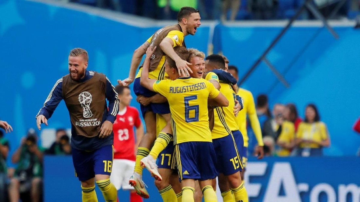 Hasil Pertandingan Piala Dunia 2018: Swedia vs Swiss Skor 1-0. (Foto: Reuters)
