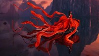 Indahnya pesona alam El Nido di Filipina semakin mengagumkan dengan tambahan objek seorang wanita bergaun merah. Wow! Fantastis. Istimewa/Boredpanda.