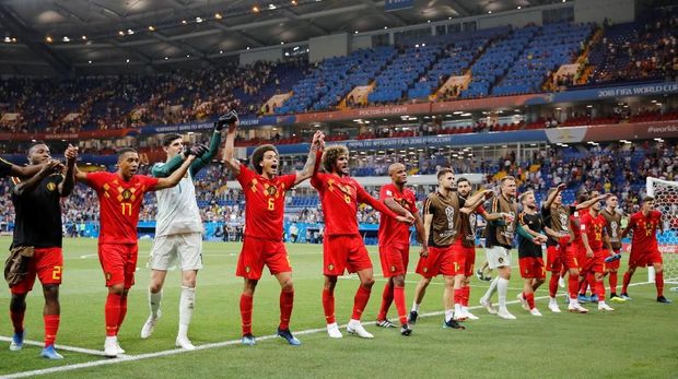  Belgia akan menghadapi Brasil di babak perempat final Piala Dunia 2018. 