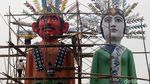 Perawatan Patung Ondel-ondel Jelang Asian Games