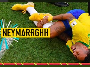 Aksi Guling-guling Neymar Disulap Jadi Kocak