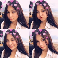 Memakai filter simbol love, Delilah pun terlihat imut. Foto: Instagram @cicibeby19