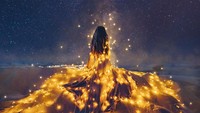 Masih di lokasi yang sama pemandangan salah satu gurun terbesar di dunia ini tak kalah indah saat malam hari dengan hiasan gaun menyala. Istimewa/Boredpanda.