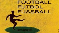 Seperi poster film-film Hollywood, gambar pesebakbola digambarkan sileut di poster Piala Dunia 1958 di Swedia. Foto: dok.mailonline
