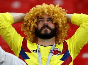 Ragam Ekspresi Kecewa Fans Kolombia: Tertunduk Lesu, Duduk Termangu