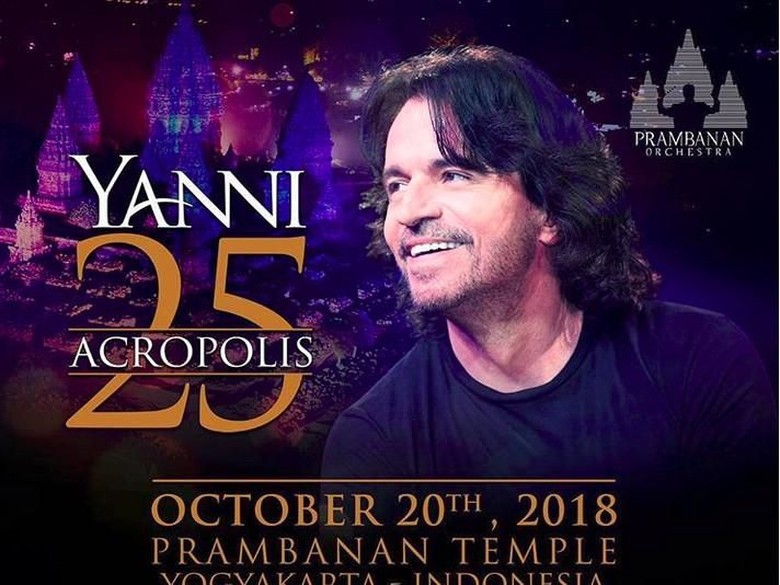 Pianis Yanni Gelar Konser 25th Anniversary di Candi Prambanan