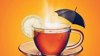 Kalau minuman dingin dipercantik dengan payung plastik kecil sudah biasa. Kali ini Artem membuat teh hangat beraksesoris payung. Payungnya pun dibuat persis seperti payung sungguhan. Foto: Instagram 360brain
