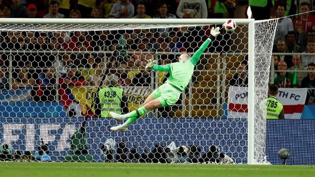   Pickford saves the match against Colombia. 