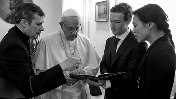 Zuck juga kerap melakukan pertemuan-pertemuan, salah satunya dengan Paus Francis. (Foto: GettyImages