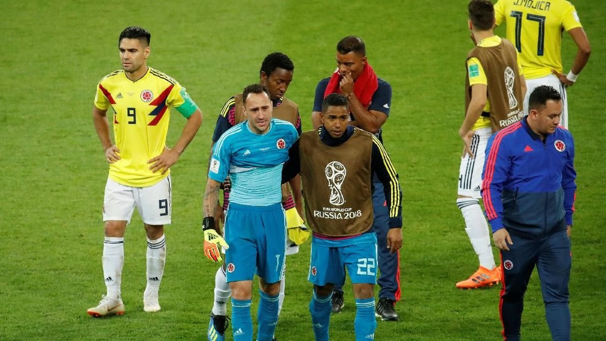 Kolombia Sudah Habis-Habisan Melawan Inggris. (Foto: Christian Hartmann/Reuters)