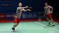 Sebagai unggulan ganda putra, Kevin/Marcus harus menempuh waktu 35 menit untuk mengalahkan senior mereka.