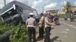 Foto: Kecelakaan Bus Tewaskan 7 Orang di Sumsel