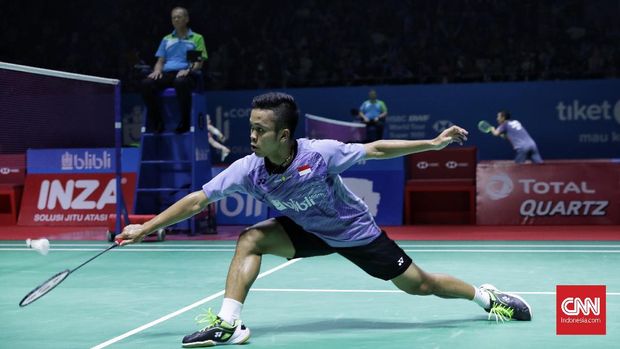 Anthony Ginting kalahkan unggulan pertama di China Terbuka 2018.