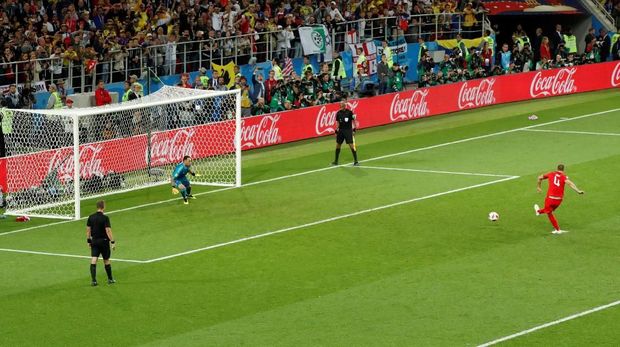 Timnas Inggris melaju ke perempat final Piala Dunia 2018 usai mengalahkan Kolombia.