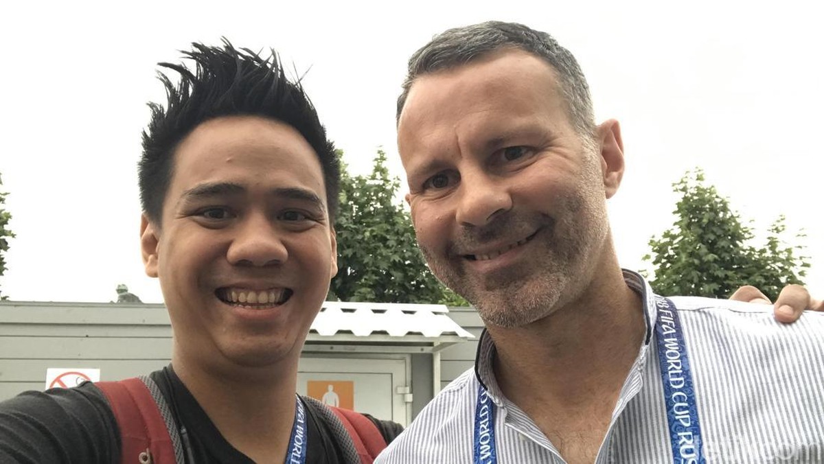 detiksport bersama Ryan Giggs (Resha Pratama/detikSport)