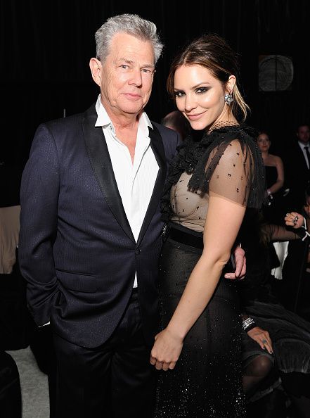 Katharine McPhee dan David Foster LOS ANGELES - JUNE 13: Singer Katharine McPhee and producer David Foster pose for photographers during the JC Penny Jam press conference at the Shrine Auditorium June 13, 2006 in Los Angeles, California. (Photo Frederick M. Brown/ Getty Images)