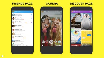Snapchat merupakan salah satu aplikasi paling populer di kalangan remaja Amerika Serikat. Bedanya dengan Tik Tok, konten yang diunggah di Snapchat akan hilang secara otomatis setelah 24 jam.  Foto: Internet