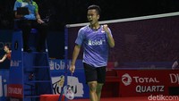 Hasil ini membuat Anthony melangkah mulus ke babak kedua Indonesia Open 2018.