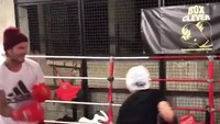 Early morning box with the little man... Caught me with a right jab... Fun times @cruzbeckham. (Foto: Instagram/davidbeckham)
