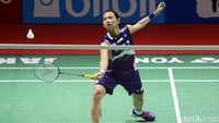 Tai Tzu Ying dan Line Hojmark Kjaersfeldt bertanding di Istora Senayan, Jakarta, Kamis (5/7/2018).