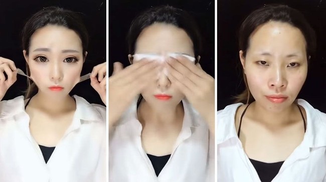 Saking drastisnya transformasi makeup wanita ini, seorang netizen menyarankannya ia untuk beralih profesi jadi agen rahasia yang melakukan penyamaran. Foto: Boredpanda