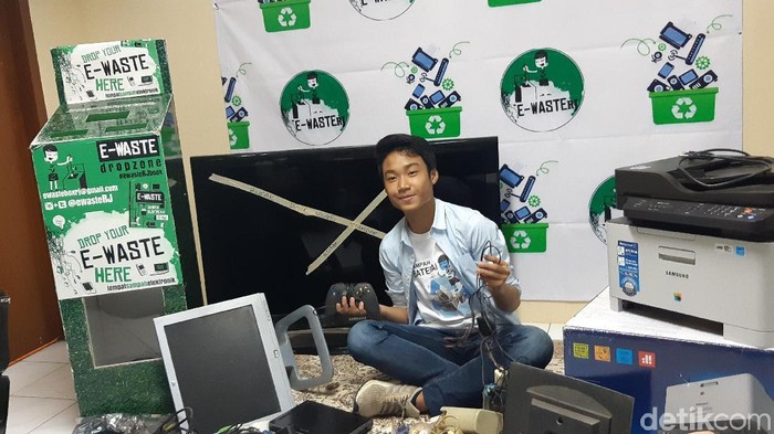 Rafa Jafar, pengagas gerakan EWasteRJ. Foto: Virgina Maulita Putri/detikINET Rafa Jafar, pengagas gerakan EWasteRJ. Foto: Virgina Maulita Putri/detikINET