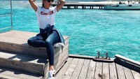Siapa sih yang tidak terpesona dengan kecantikan Maldives? Berigita pernah mengunjunginya pada Maret lalu. (imbrigita/Instagram)