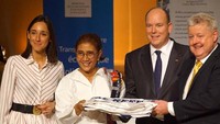 Menteri Susi Pudjiastuti hadir di acara Make Our Ocean Great Again dan serah terima Sekretariat International Coral Reef Initiative Prancis ke Monaco, Australia, dan Indonesia, di Museum National dHistoire Naturelle, Paris. Pool/Kementerian Kelautan dan Perikanan.