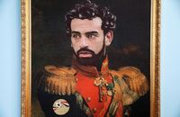 Seniman Italia Lukis Ronaldo hingga Mo Salah Berpakaian ala Militer