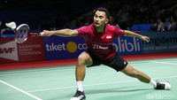 Pemain tunggal putra Indonesia ini menang susah payah saat melawan pemain Chou Tien Chen.