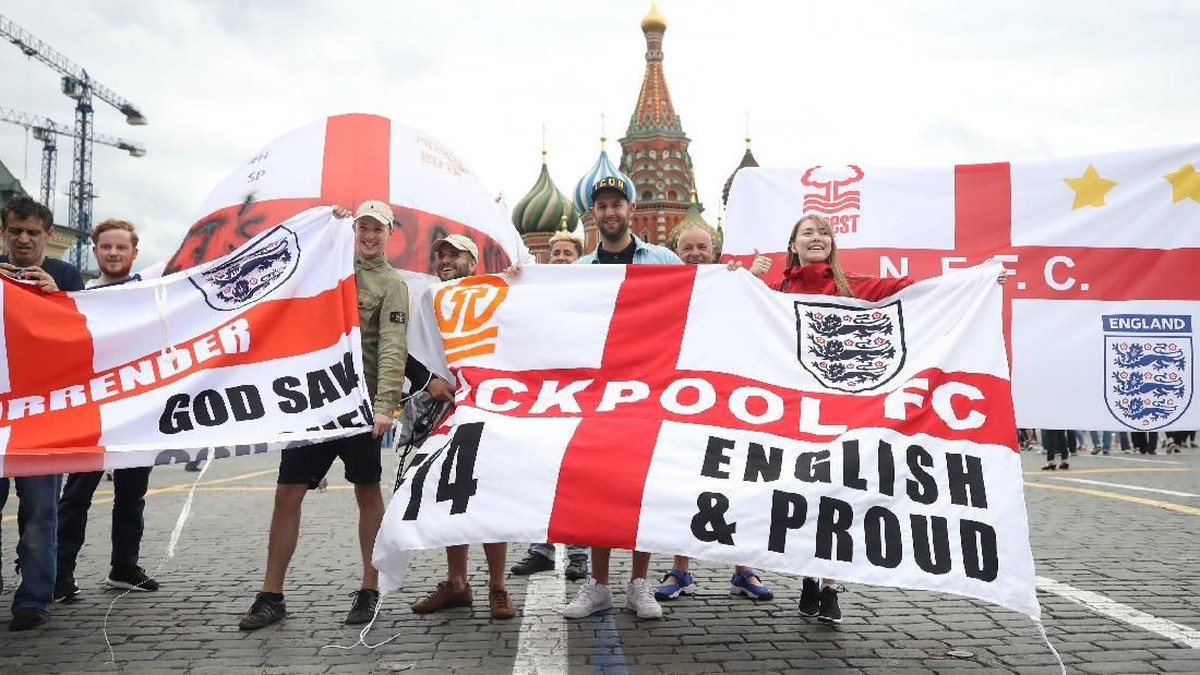 Fans Inggris di Piala Dunia 2018 (Foto: Carl Recine/Reuters)