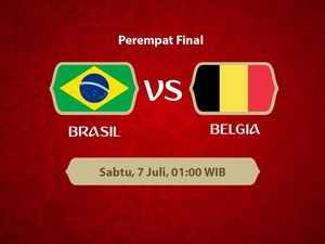 Data dan Fakta Brasil Vs Belgia