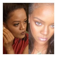Renee Kujur asal India cukup beruntung karena memiliki wajah yang sangat mirip dengan Rihanna.  Foto: Instagram/@badgalrene
