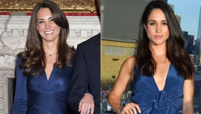 Momen Kate Middleton & Meghan Markle Pakai Baju Mirip, Siapa Lebih Stylish?