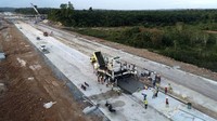 Untuk di Seksi 3 telah dilakukan pelapisan jalan di beberapa ruas. Istimewa/Jasamarga Balikpapan Samarinda.