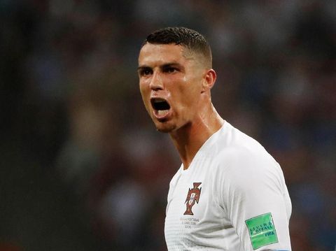 Soccer Football - World Cup - Round of 16 - Uruguay vs Portugal - Fisht Stadium, Sochi, Russia - June 30, 2018 Portugal's Cristiano Ronaldo reacts REUTERS/Jorge Silva