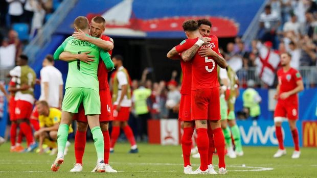 Inggris ke semifinal setelah menyingkirkan Swedia dengan skor 2-0. (